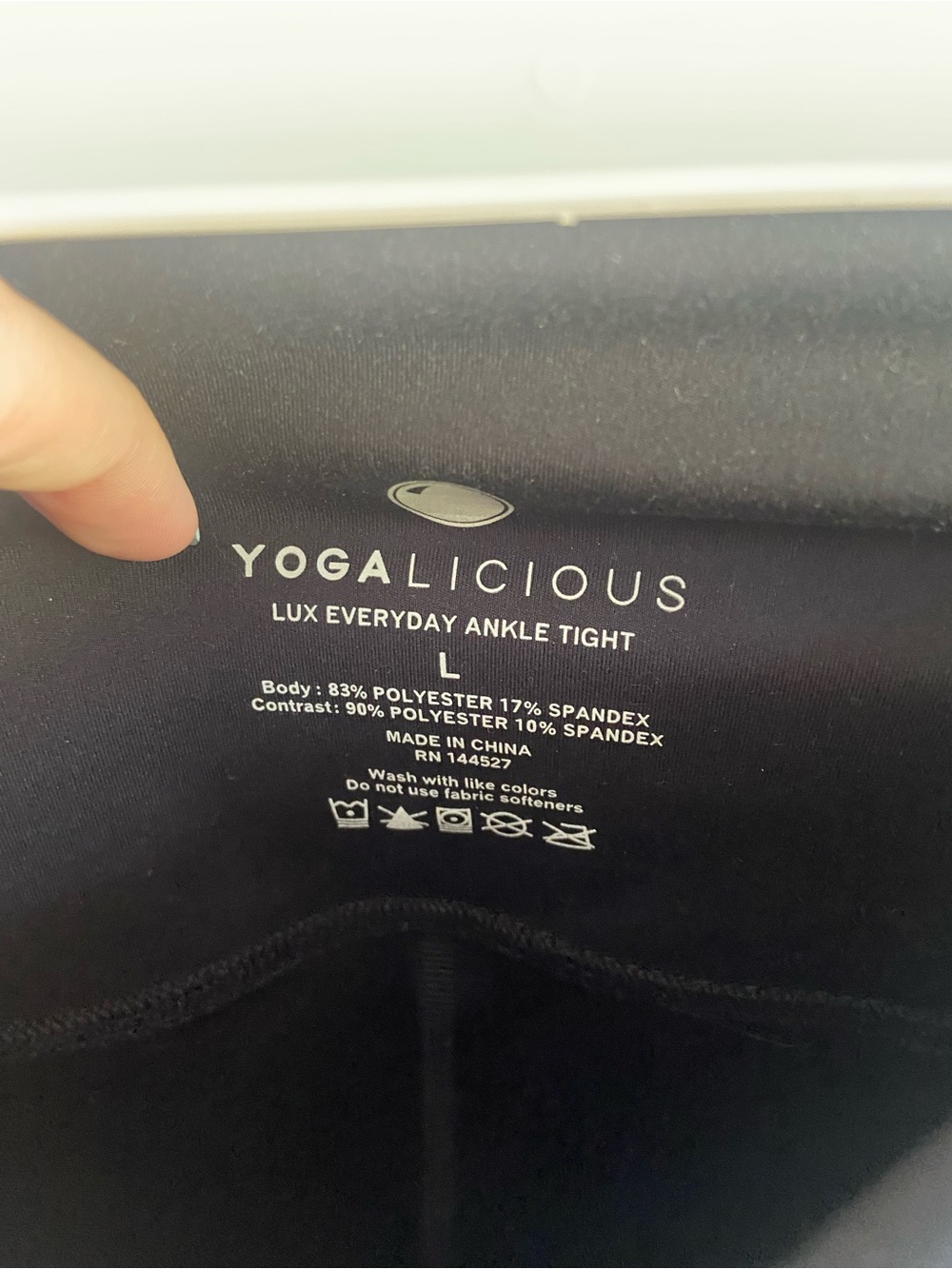 Yogalicious Lux Black Leggings - Picture 2 of 5